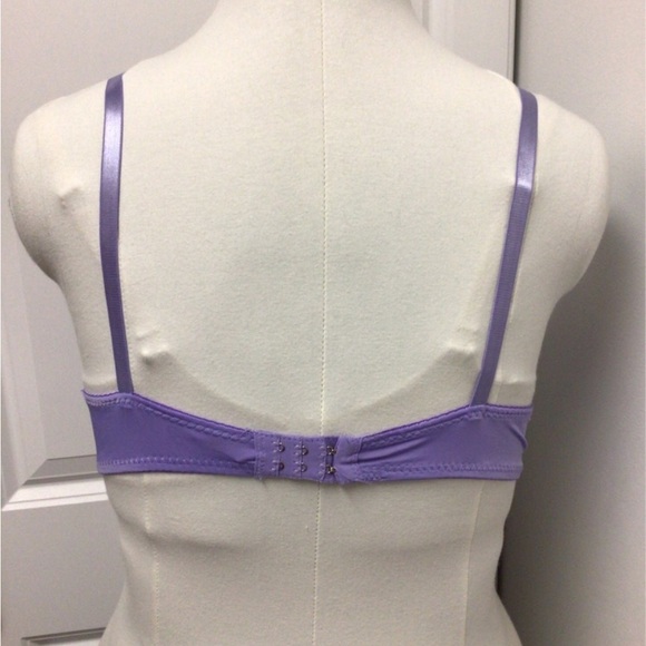 Sofra Women’s Lace Front Push Up Padded Bra with Underwire, Lilac, size 40C - Picture 10 of 10